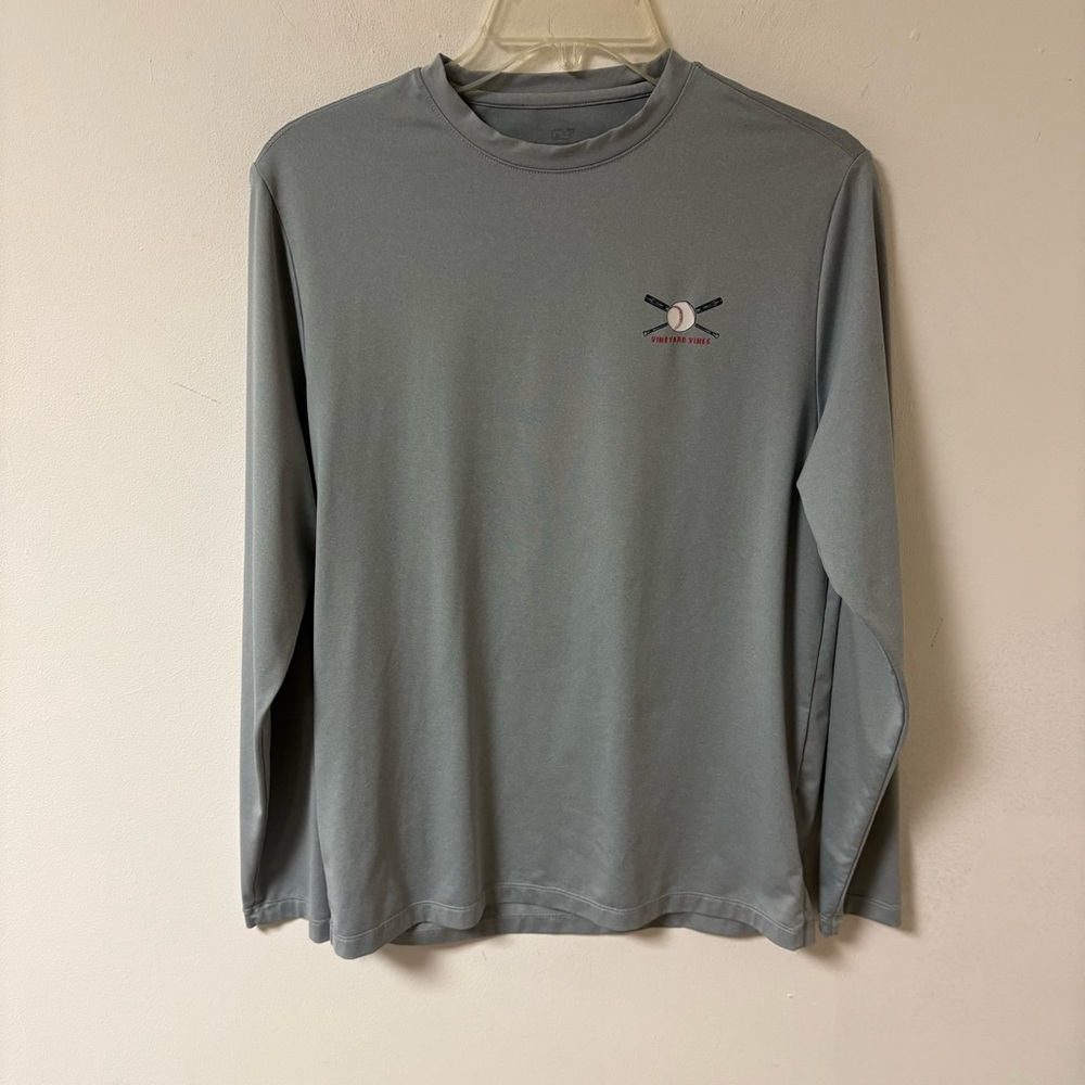 Vineyard Vines Boys Performance Baseball T Shirt Long Sleeve Large (16)